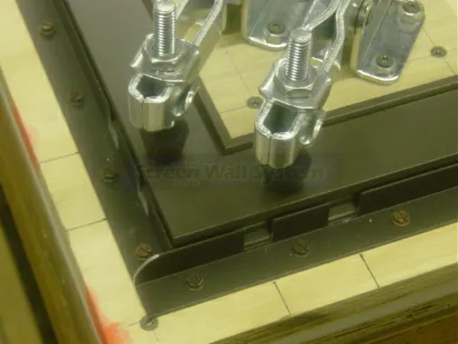 Step 3: Assemble one corner and one frame at a time. Do not pre-drill or pre-install corner inserts. Insert a corner i