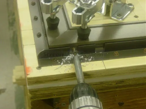 Step 5: Using a #26 drill bit, drill one hole at any of the four drilling positions. Drilling positions are centred on