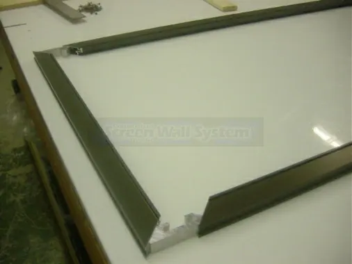 Step 14: After two corners are assembled, insert the remaining two corner inserts into both ends of the final extrusion