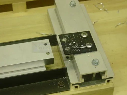 Step 3: Remove a 1/2" x 1/2" notch from each end of your cut. Material is removed from the spline side of the extrusio