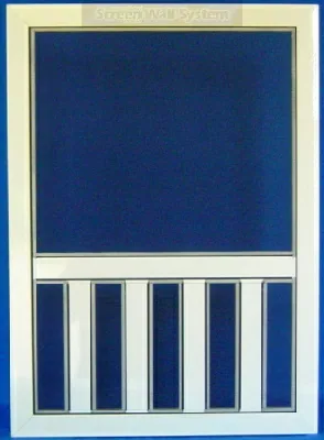 Upgraded screen installation shown in a Screen Wall System frame
