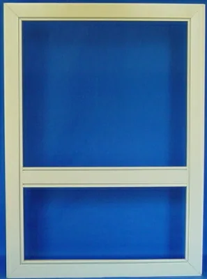 Screen Wall System standard layout 1: One divider bar, set low. Large light above, short light below.