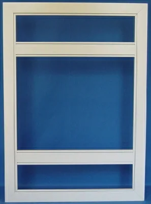 Screen Wall System standard layout 2: Two divider bars, one near the head and one near the sill.