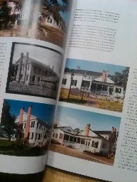 An open magazine spread showing a house with a screened porch